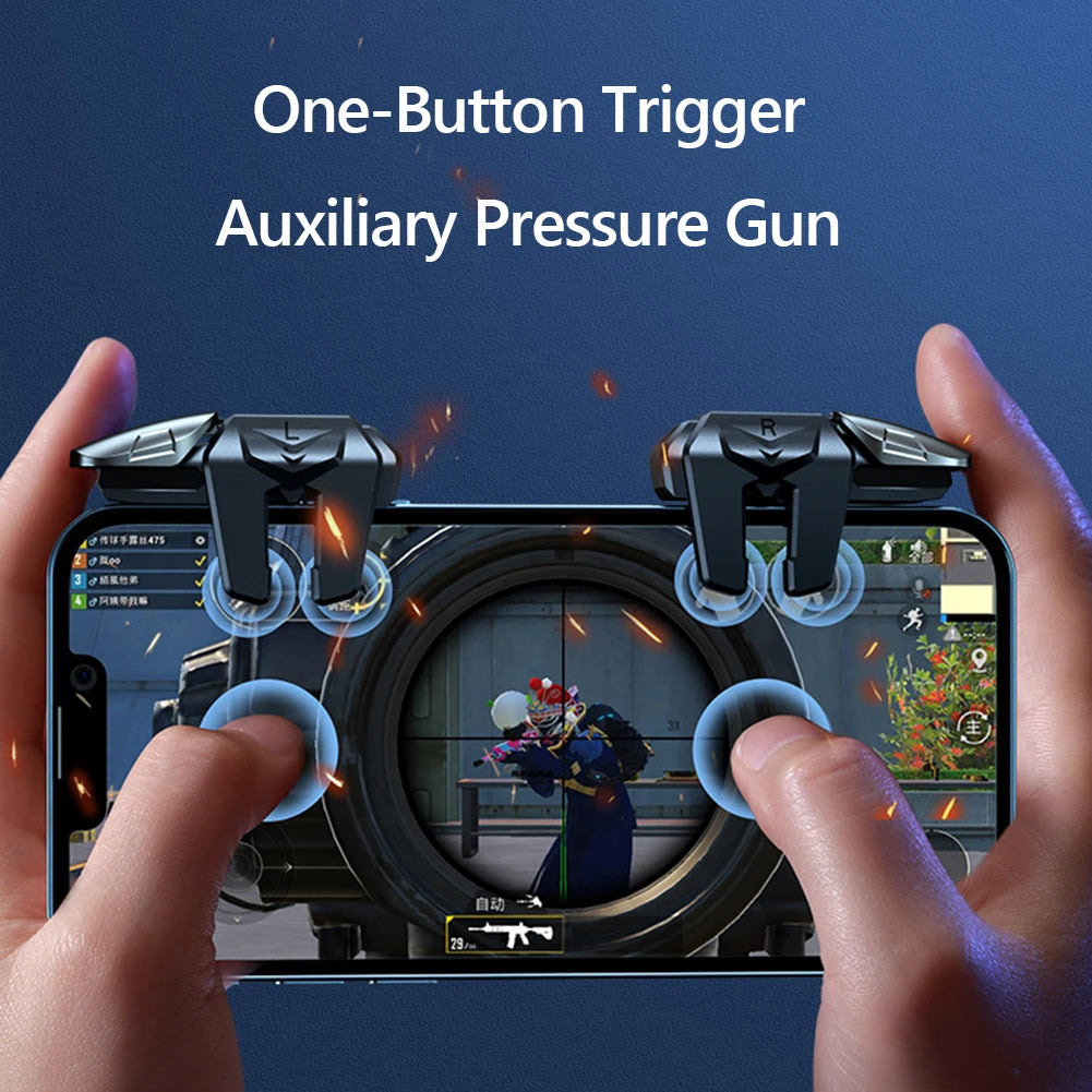 Mobile Phone Game Trigger Gamepad Joystick 6-Finger Aim Shooting L1 R1 Key Button Game Fingertips For PUBG Game Controller