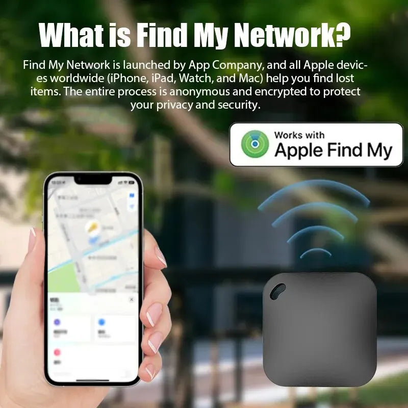 Smart Bluetooth GPS Tracker Work with Apple Find My APP